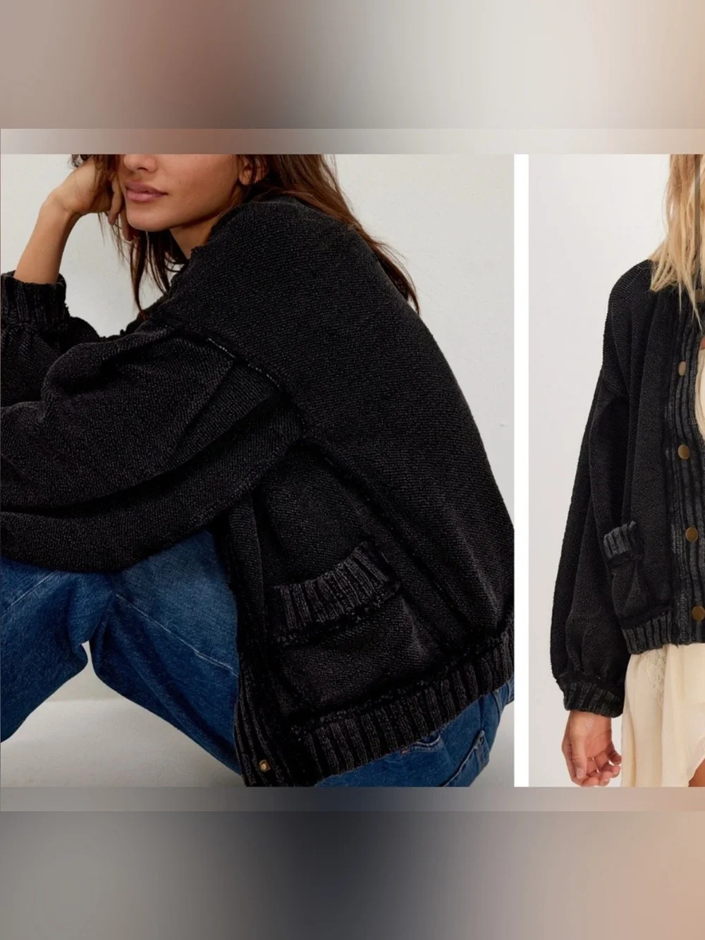 NWOT Free People We The Free Cute In This Cardi - black - XS